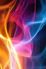 Vibrant Abstract Light Trails in Motion