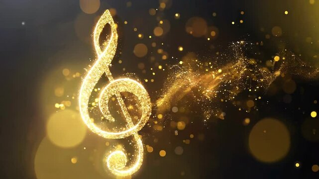 Symbol of harmony: a video featuring the treble clef as it gracefully represents the foundation of musical notation and artistry.