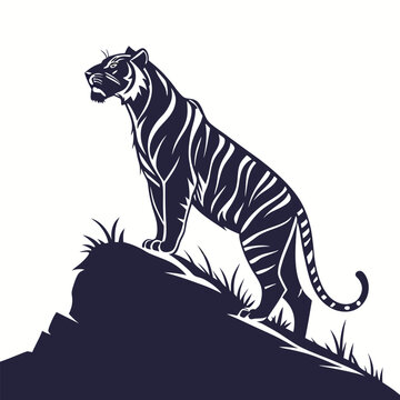 big tiger in vector formet
