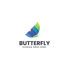 Butterfly Gradient Colorful Logo