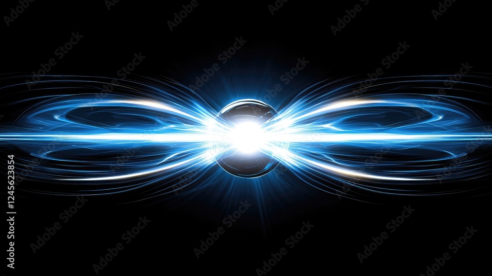 Poster dynamic energy waves abstract background digital art dark environment futuristic viewpoint conceptua