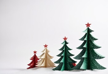 Stylish Christmas tree decoration made of blurred paper