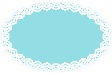 Oval Lace Doily ornament
