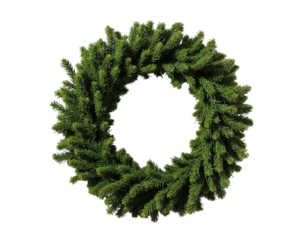 christmas wreath isolated on white