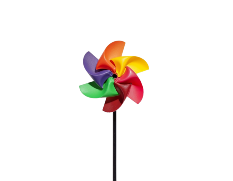 colorful pinwheel isolated on white background