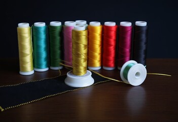 Close up sewing project on the table india