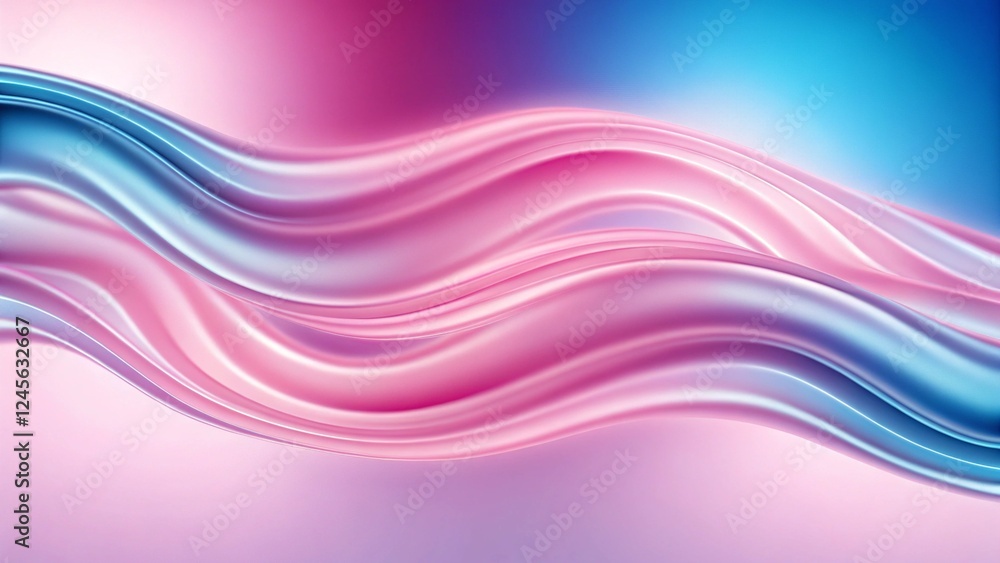 Poster A pink and blue abstract background with wavy lines, flowing curves creates a soft and modern design ideal for digital art, web design, and creative visual projects with vibrant tones.