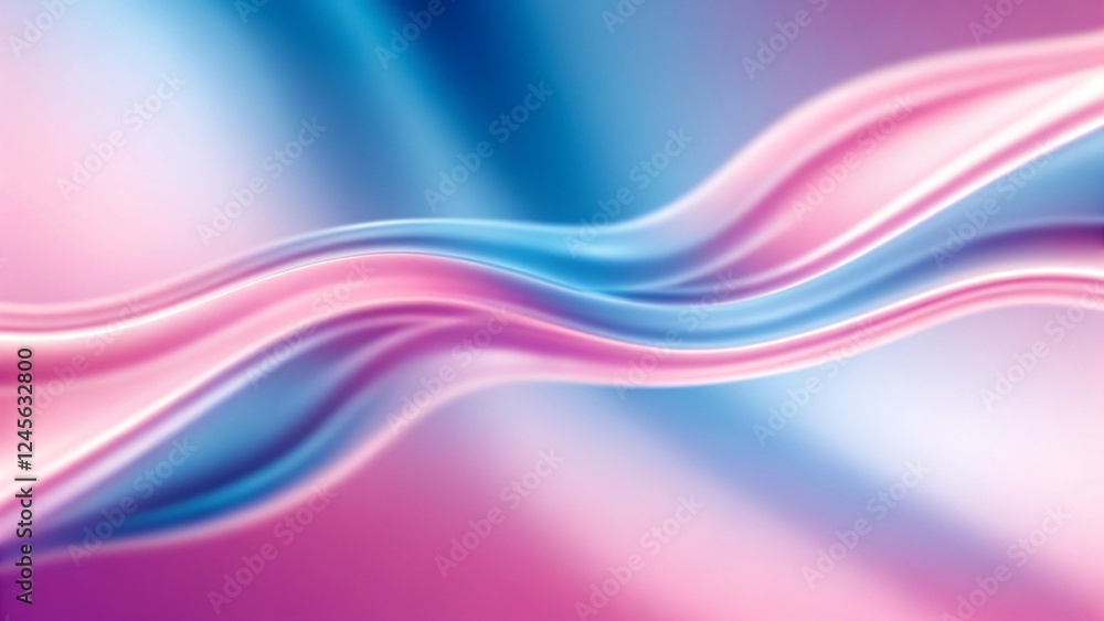 Poster A pink and blue abstract background with wavy lines, flowing curves creates a soft and modern design ideal for digital art, web design, and creative visual projects with vibrant tones.