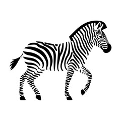 Elegant Zebra Vector Illustration with Classic Striped Pattern
