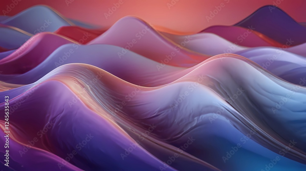 Poster abstract waves shape glowing in ultraviolet spectrum. background for banner, backdrop or texture for
