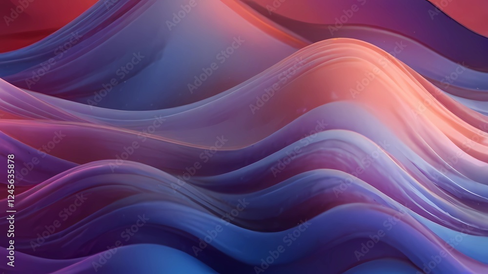Poster abstract waves shape glowing in ultraviolet spectrum. background for banner, backdrop or texture for
