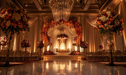 High-End Wedding Designer with an Artistic Ballroom Design for a Stylish Affair