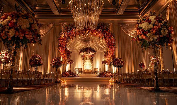 High-End Wedding Designer with an Artistic Ballroom Design for a Stylish Affair