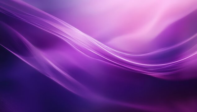 Fototapeta Purple abstract waves, digital art, soft glow, website background