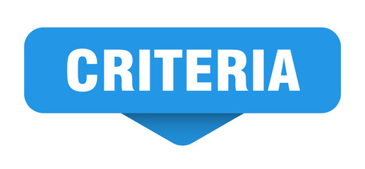 criteria sticker. criteria sign on transparent background