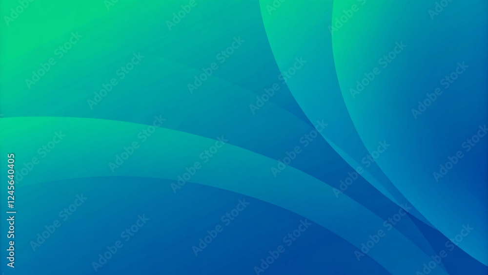 Poster Abstract gradient blue green liquid background. Fluid shapes composition with smooth motion, organic flow, soft texture, vibrant colors, and dynamic abstract elements for modern design visuals.