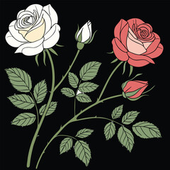 seamless pattern with roses