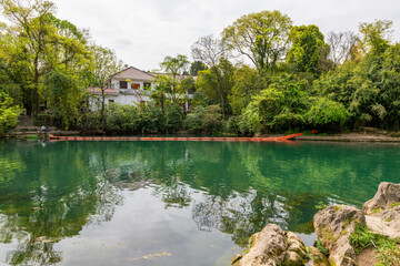The scenery of Huaxi River in Huaxi Park, Guiyang City, Guizhou Province, China