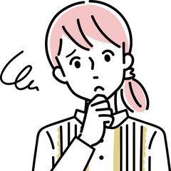 困る若い女性