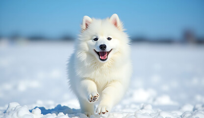 Naklejka premium samoyed outdoors