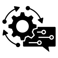 Natural Language Processing Glyph Icon