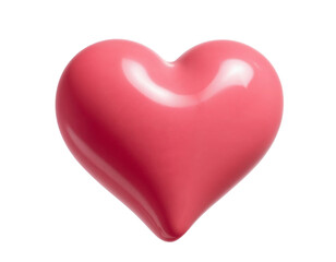 red heart isolated on white