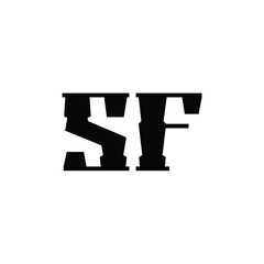 SF monogram logo design letter text name symbol monochrome logotype alphabet character simple logo