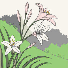 floral background with flowers