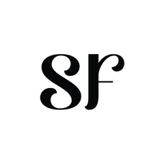SF monogram logo design letter text name symbol monochrome logotype alphabet character simple logo
