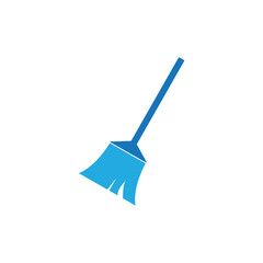 broom logo icon illustration flat