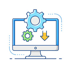 software installation  icon, software installation  vector illustration-simple illustration of software installation , perfect for software installation  logos and icons