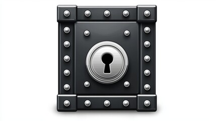 Secure lockbox design digital art modern style illustration