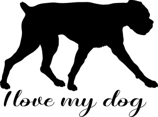 dog silhouette, dog, dog breeds, logo, vector, silhouette, i love my dog, animal, illustration, icon, sign, design, black, symbol, pet, love
