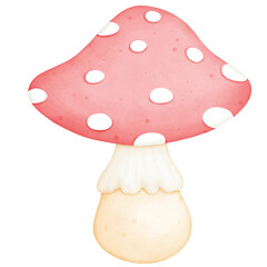 a colorful cute mushroom