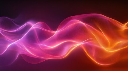 Obraz premium Abstract glowing wave, dark background, digital art, website design