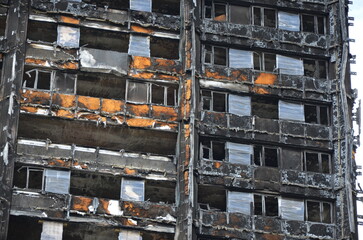 Grenfell Tower, residential tower block, North Kensington, London