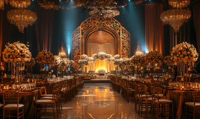 Obraz premium High-End Wedding Designer with an Artistic Ballroom Design for a Sophisticated Celebration