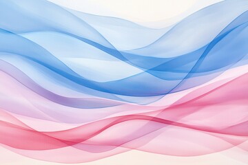 Obraz premium Soft Abstract Design Featuring Flowing Waves in Watercolor Style