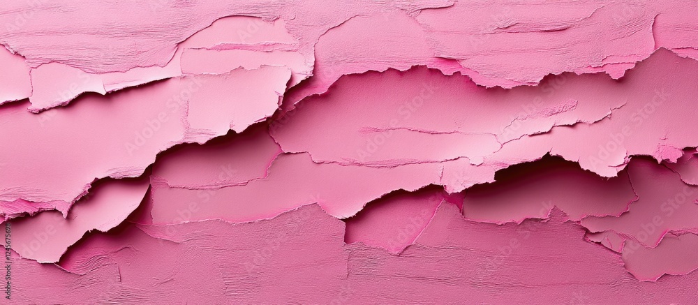 Poster soft pink torn paper texture with layered edges creates a dynamic backdrop for design projects and a