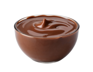 melted chocolate on white background