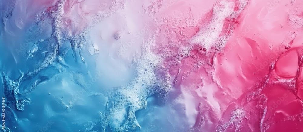 Poster abstract background featuring swirling blue and pink hues blending seamlessly with soft white bubble