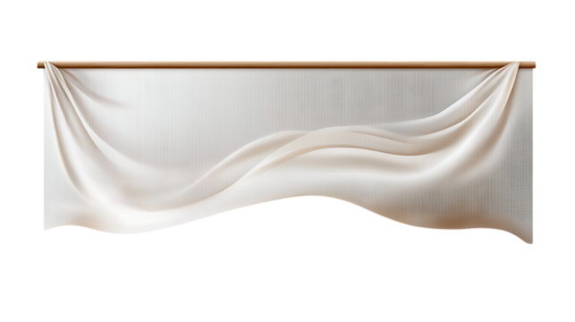 Roll up banner stand isolated on transparent background