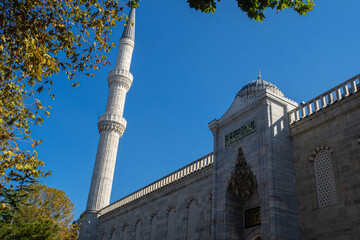 Obraz premium Blue Mosque as known Sultan Ahmet mosque, a UNESCO World Heritage Site in Fatih District, Istanbul Province, Turkey