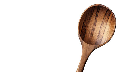 Wooden spoon isolated on transparent or white background