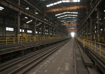 interior view of a steel factory