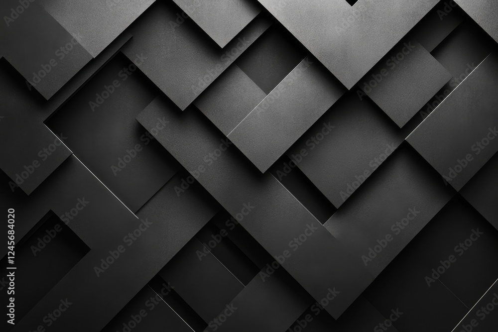 Poster abstract polygonal design with interlocking triangles. minimalistic futuristic background, generativ