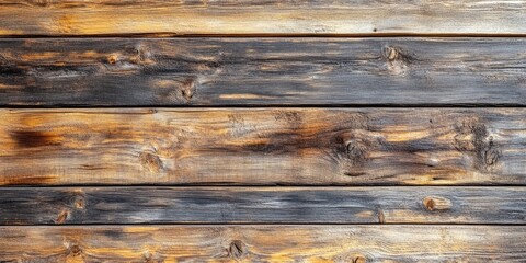 Obraz premium Wooden panel background featuring textured dark and light wood grains arranged horizontally, ideal for design elements or rustic themes