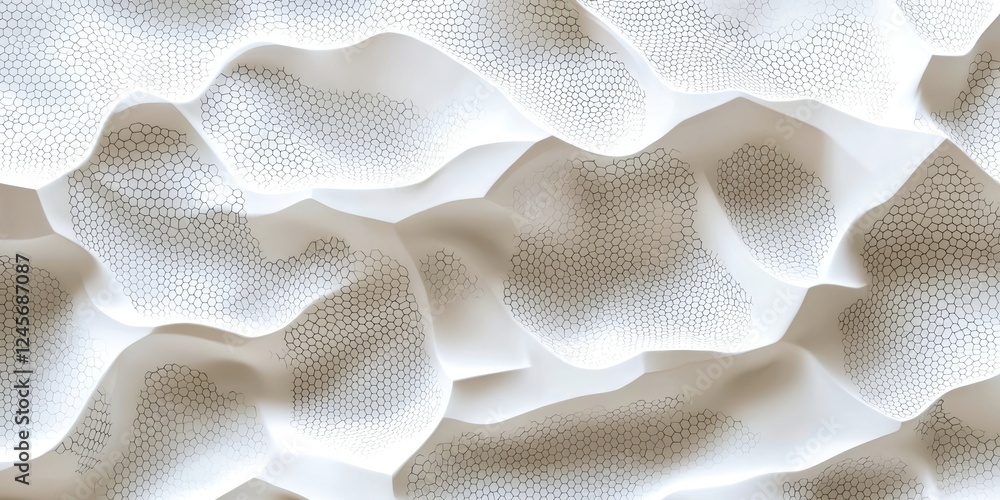 Poster white background with a white and black pattern