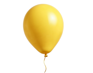yellow balloon isolated on white