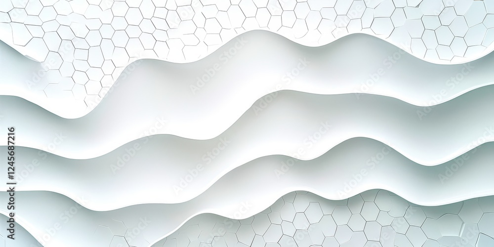 Poster White background with a wave pattern